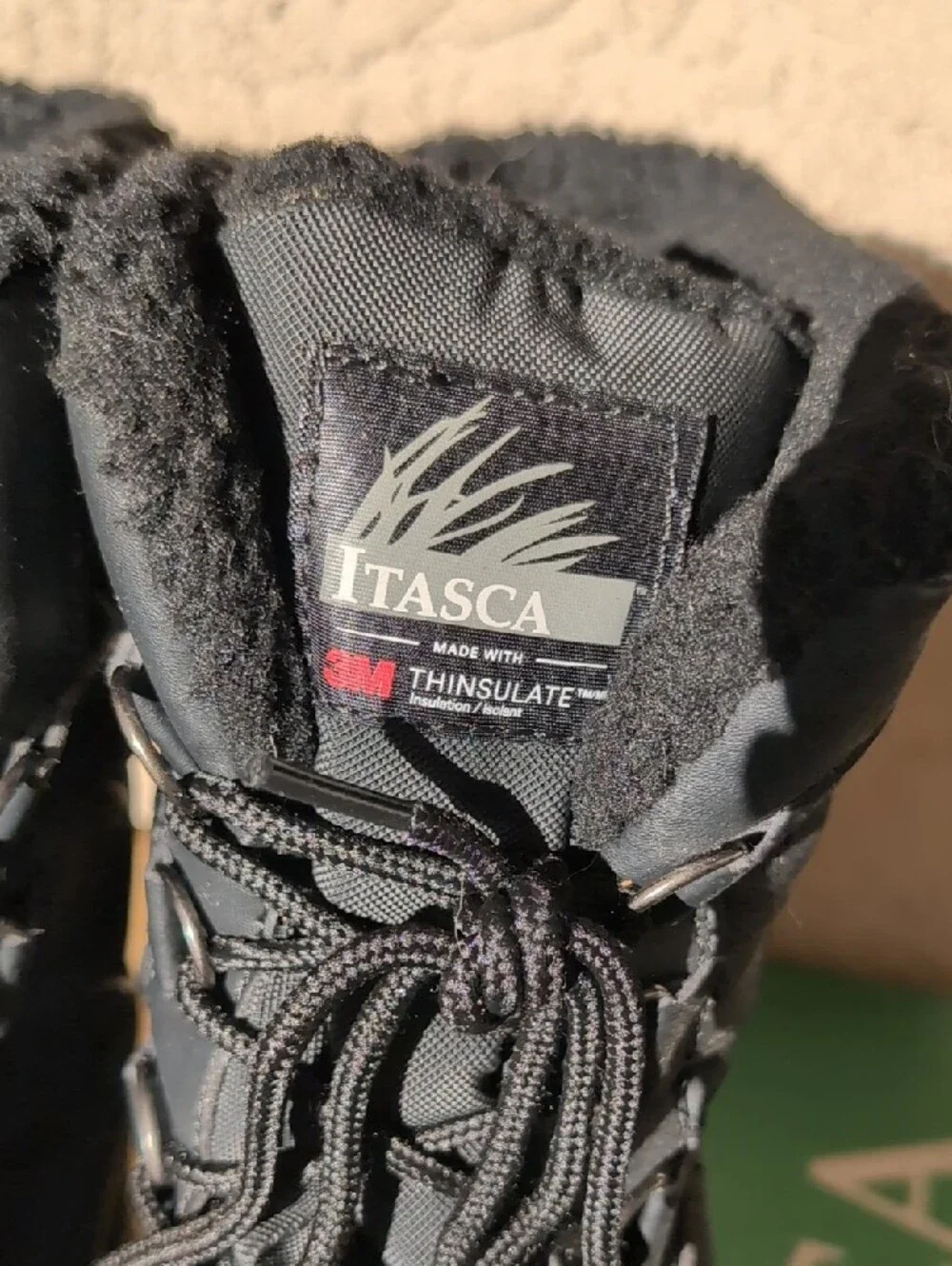 NEW ITHACA Black Lace-Up Ice Pack Insulated SNOW BOOTS Boys Size 3